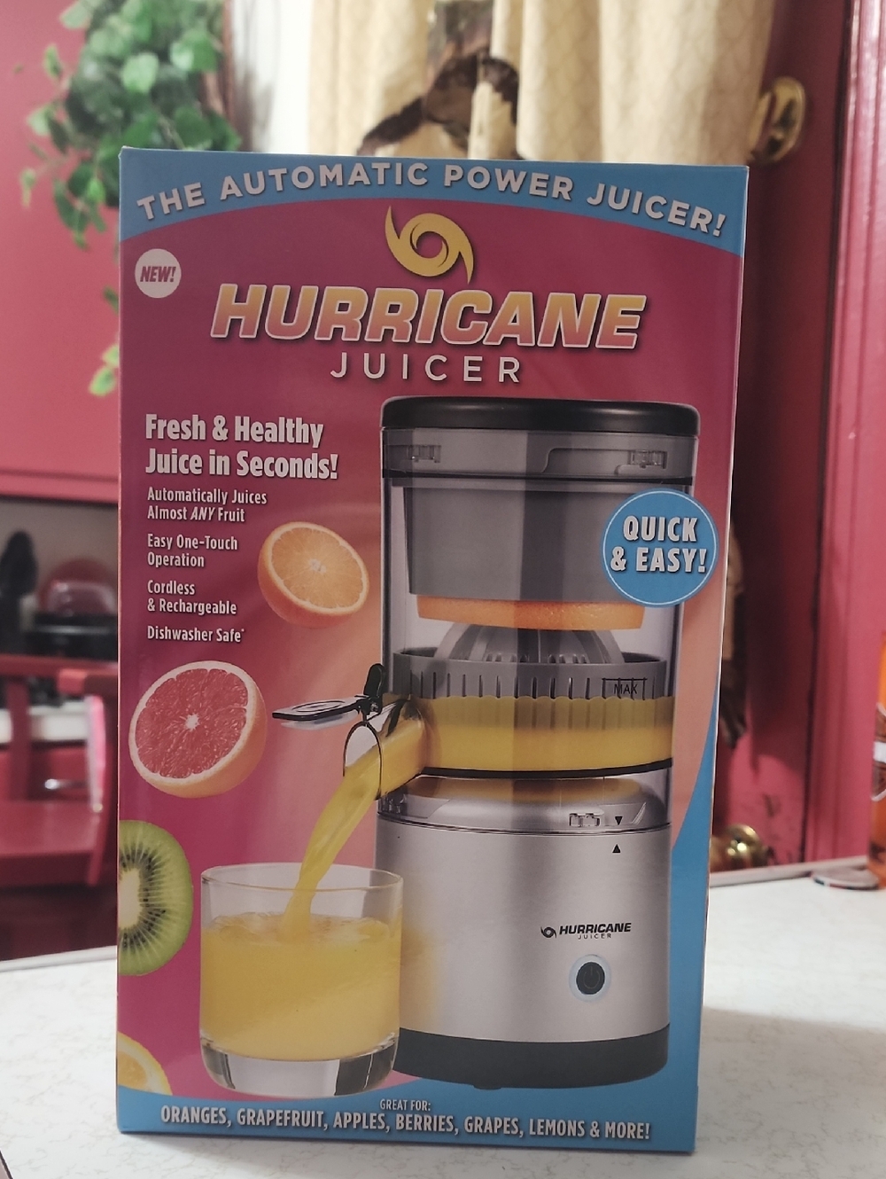 Hurricane Juicer - Silver & Yellow Automatic Power Juicer